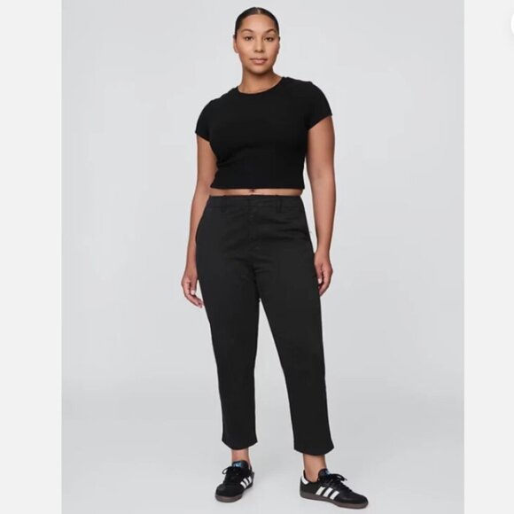 GAP 90s Mid Rise Downtown Khakis Black Stretch Ankle Pants Size 4 TALL NWT RT$70 - Picture 6 of 11